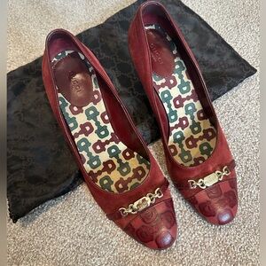 Gucci Red Suede Heels size 10